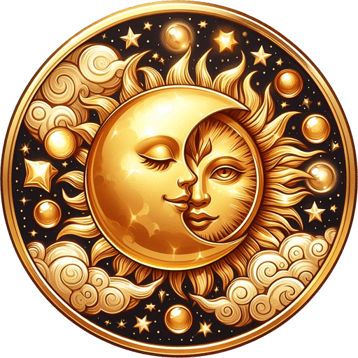 Insignia for the Hybrid Sun and Moon characteristic of Cannabis